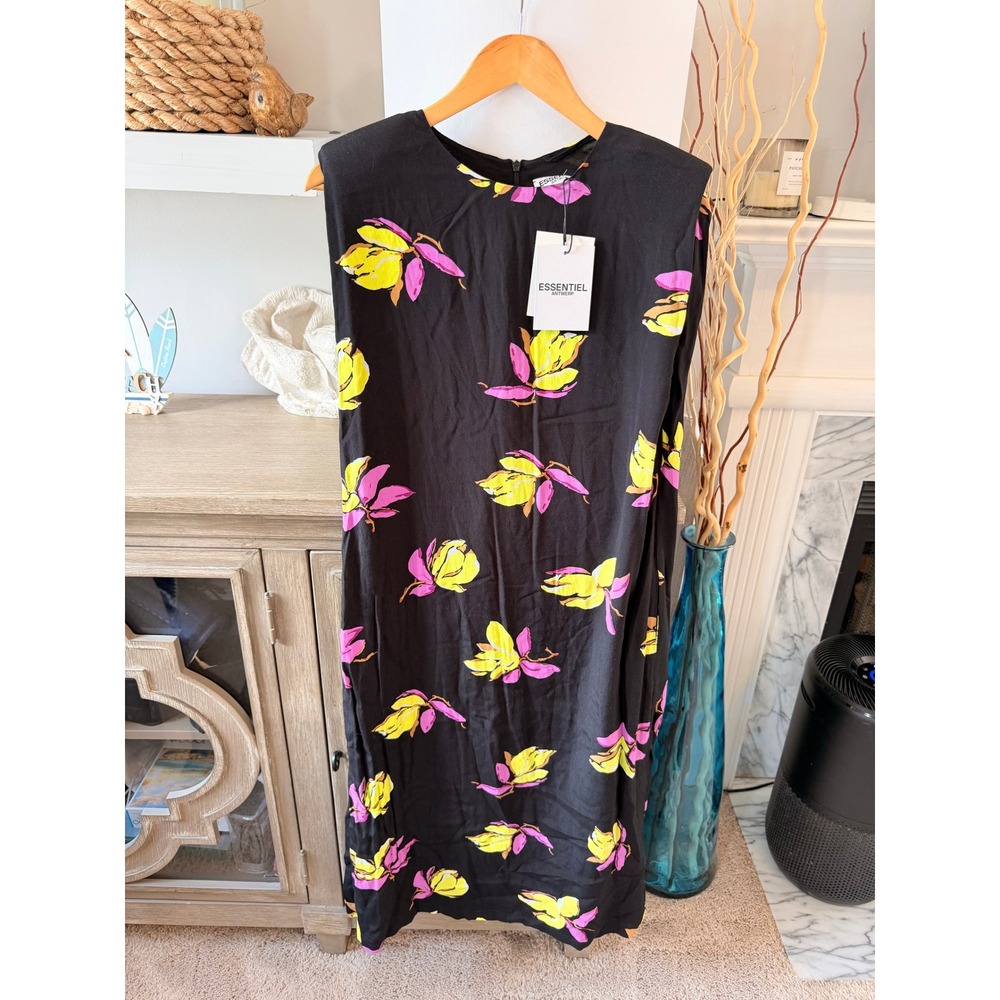 Essentiel Antwerp Cross Dress Women Black Floral 36